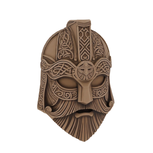 Norse Viking Helmet Wall Decor 3D Model