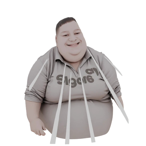 Chubby Cartoon Character 3D Model