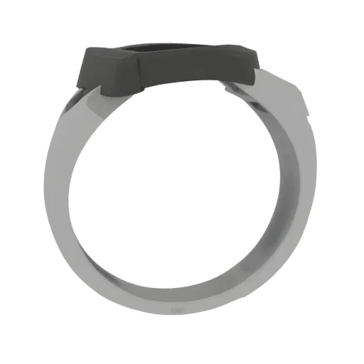 Diamond Solitaire Cocktail Ring 3D model, three-quarter studio product render, diamond setting.