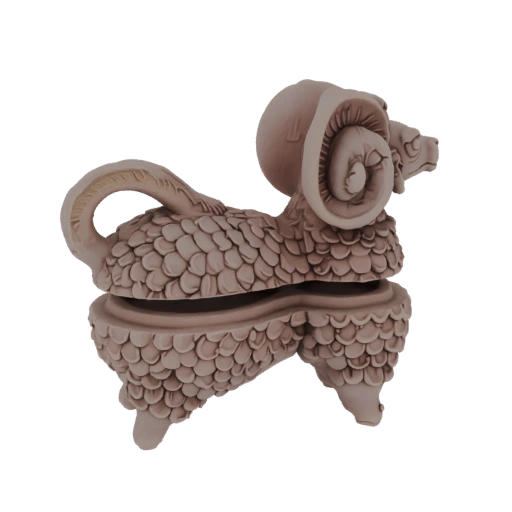 Ram-Shaped Trinket Box