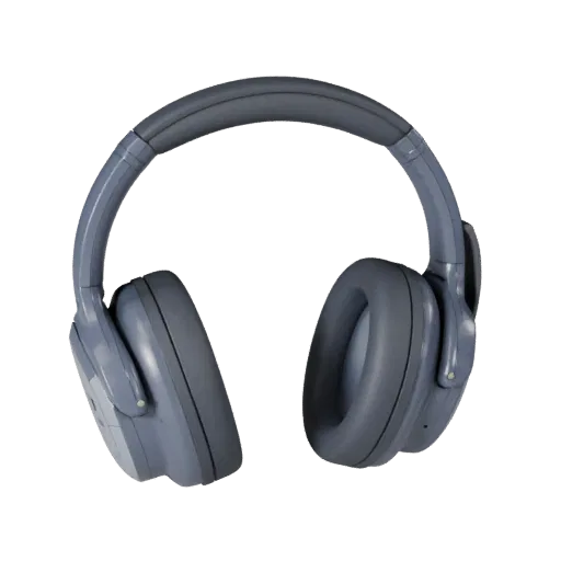 Wireless Earbuds Stylized 3D model, stylized isometric render, showing soft ear pads, wearable scale.