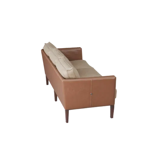 Sectional Loveseat Modular 3D model, living room, isometric modular kit view, woven fabric detail.