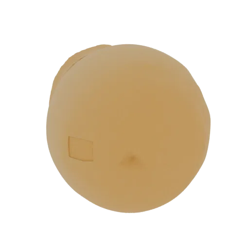 3D model of a round furniture knob, 50 mm diameter, with a smooth surface and minimalist design
