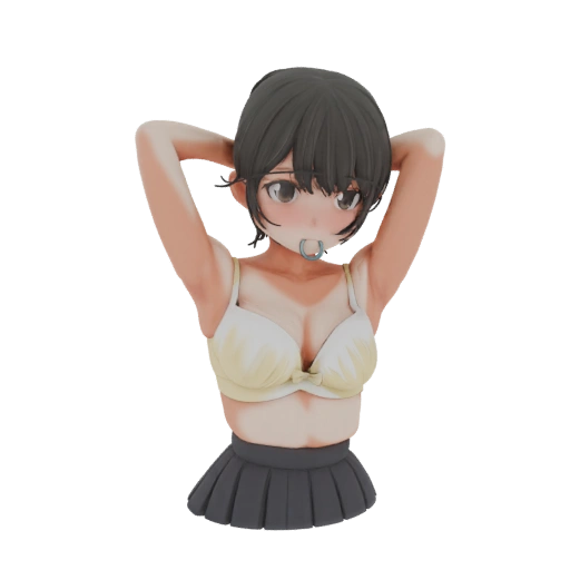 Anime Girl Bust with Piercing