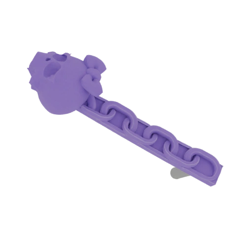 Purple Skull Chain Hair Clip