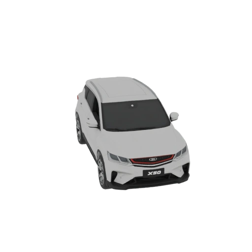 White Geely X50 SUV 3D Model