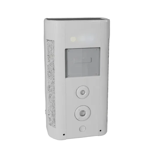 Kitchen Video Doorbell Modular 3D model, isometric modular kit view, showing white plastic, compact device geometry.