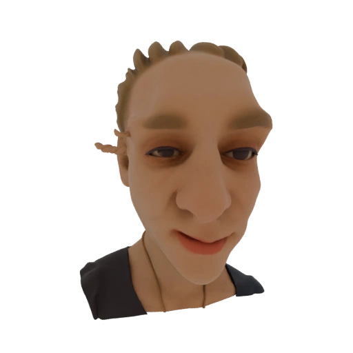 Distorted Cartoon Face 3D Model