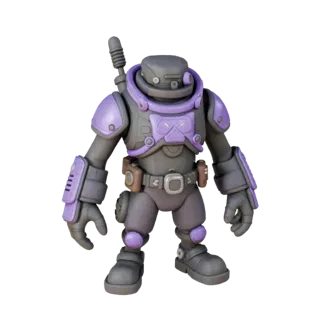 Cyberpunk Assault NPC Merchant Character Model - Rigged