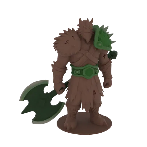 Fantasy Dragonborn Barbarian Miniature STL