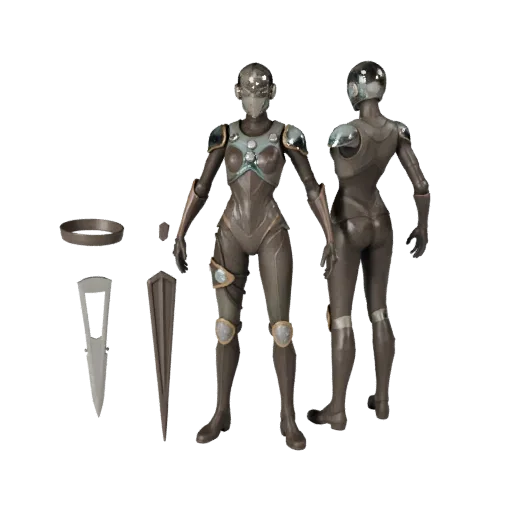 Sci-Fi Arcane Mage Character Model - Rigged