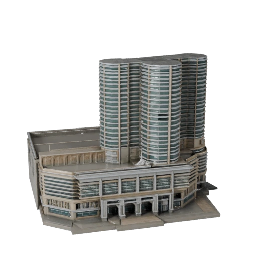 Modelo 3D Estilizado de las Torres Petronas - Activo para Juegos de Arquitectura