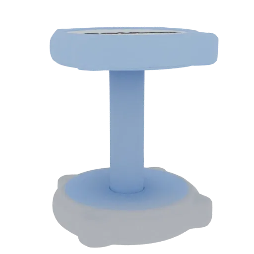 3D model of a 200mm kids peg in blue and grey tones
