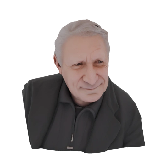 Elderly Man Bust 3D Model