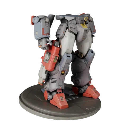 Vinyl Robot Figurine collectible 3D model preview showing pose, studio close-up view, toy proportion and material detail
