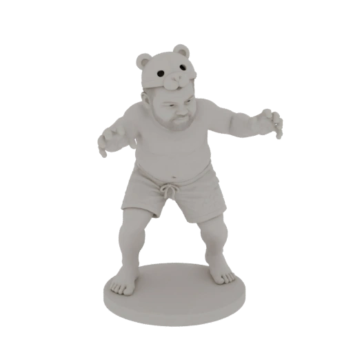 Bear Hat Man Miniature