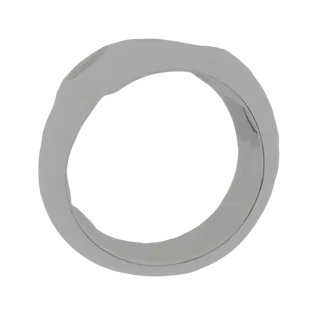 Modelo 3D de anillo de mujer con cavidad interior abstracta, vista superior