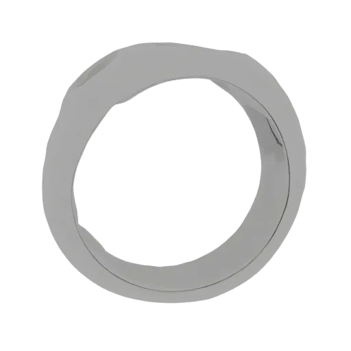 3D model of a women's ring with an abstract inner cavity, top view