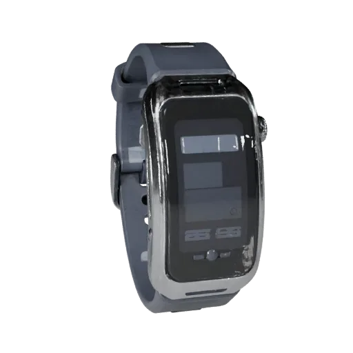 Medical Style Fitness Band Low Poly 3D model, game viewport three-quarter view, showing silicone, wearable fit.