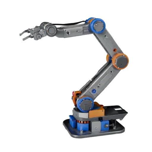 Service Robot Arm Modular 3D model, isometric modular kit view, showing metal frames, robot form.