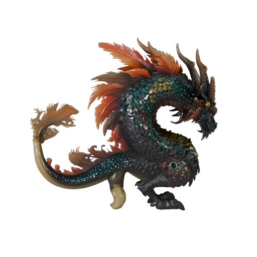 Modèle 3D Dragon de Terre Dessin Animé - Actif Stylisé pour Animation