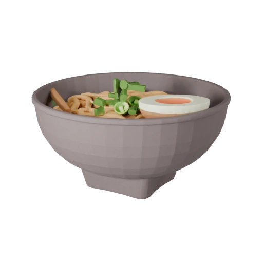 Ramen Noodle Bowl 3D Asset for Realtime Engine Use