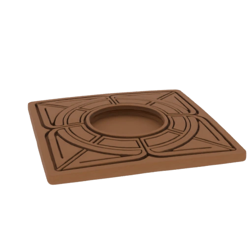 Square Coaster with Geometric Pattern
