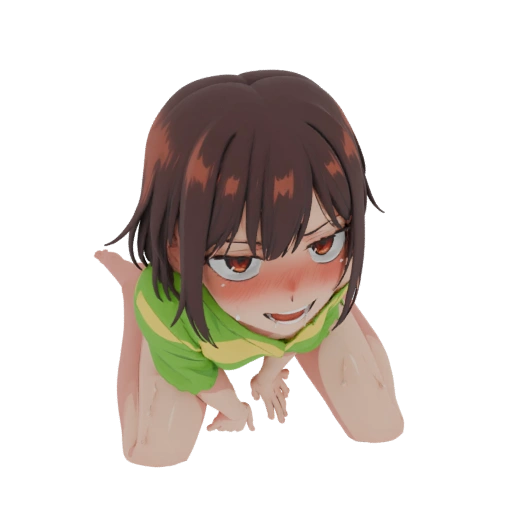 Chara Crouching Pose 3D Model