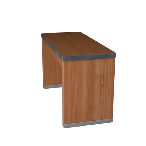 Minimal Console Table 3D model, home interior, three-quarter front view, Unreal Engine viewport, wood grain detail.
