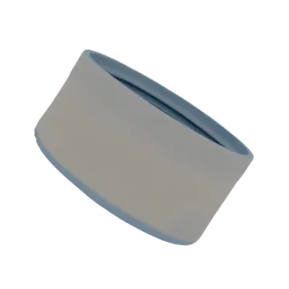 Modèle 3D de bracelet jonc côtelé, intérieur lisse, extérieur texturé, courbe subtile.