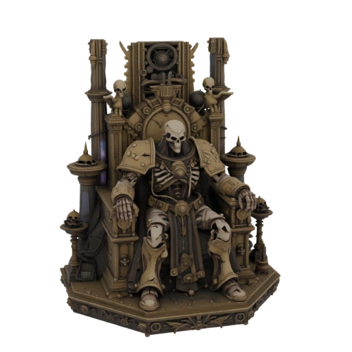 Skeletal Emperor on Golden Throne