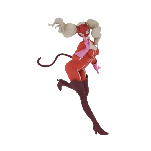 3D model of Ann Takamaki as Panther from Persona 5, wearing her red Phantom Thief suit and striking a confident pose.