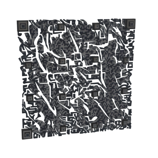 Abstract QR Code Sculpture
