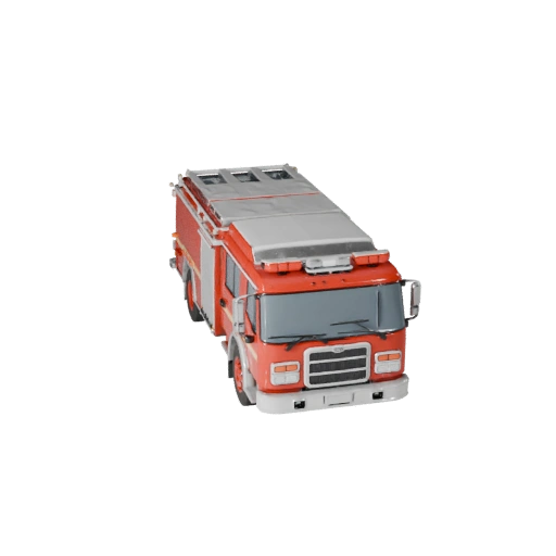 Modello 3D Camion dei Pompieri per Blender e Giochi - PBR Realistico