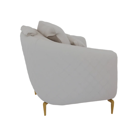 Modern Tufted Armchair 3D Model