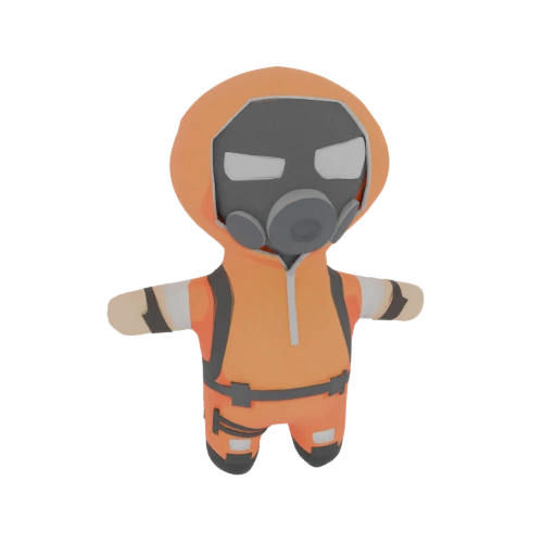 Hazmat Suit Character 3D Model