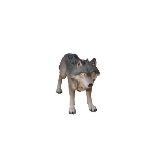 Modèle 3D de Loup Gris Dessin Animé - Actif Stylisé pour Animation | PBR