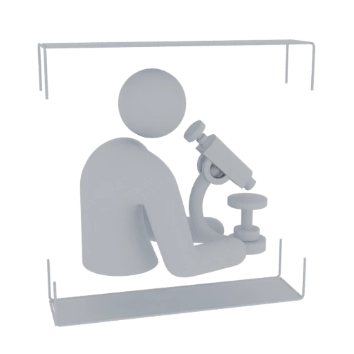 Scientist with Microscope 3D Model