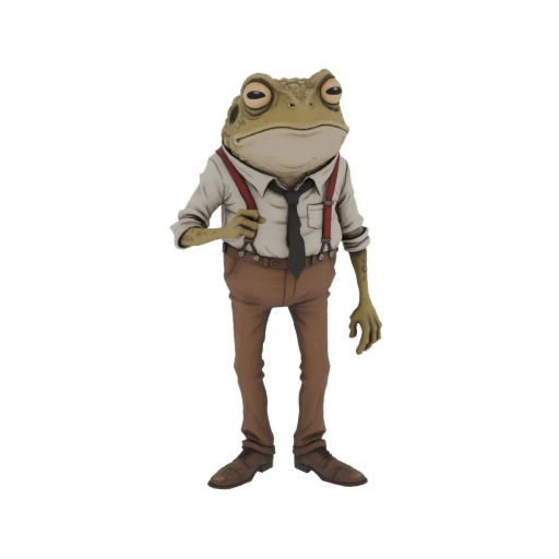 Dapper Frog Character 3D Model