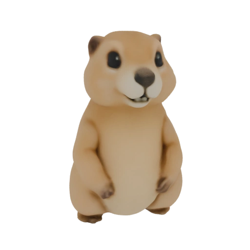 Cute Groundhog 3D Model