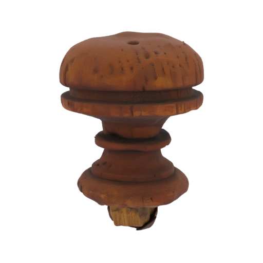Wooden Mushroom Finial