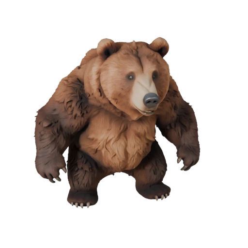 Modello 3D Orso Bruno Realistico - Asset Rigged PBR per Giochi