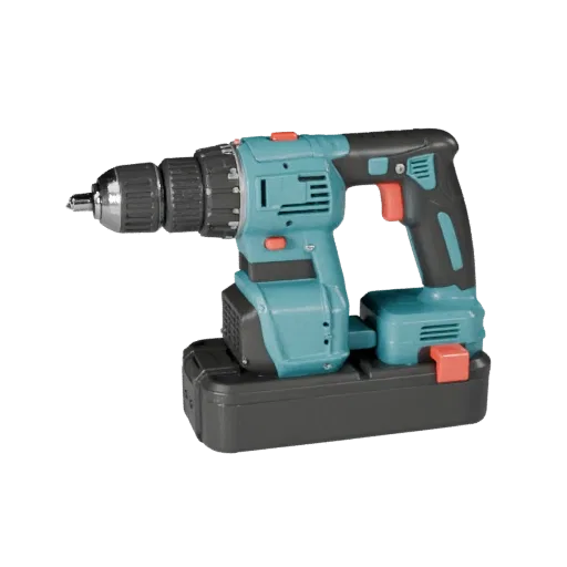 Compact Drill Realistic 3D model, three-quarter studio render, showing molded plastic, ergonomic handles.