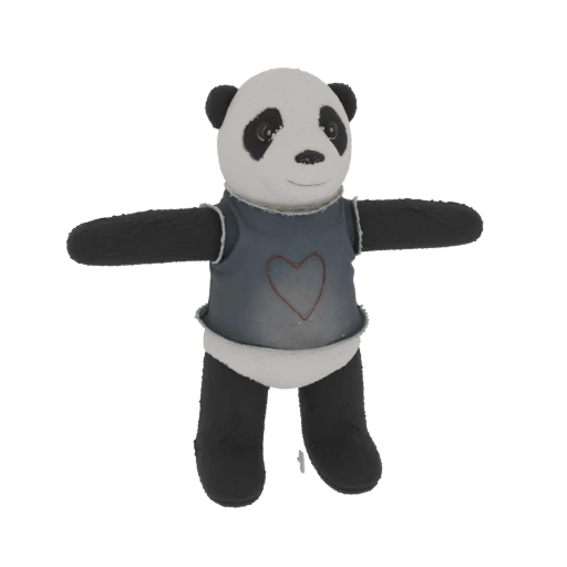 Cute Panda Plush Toy 3D Model