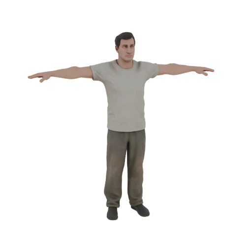 1980s Soviet Man 3D Character Model