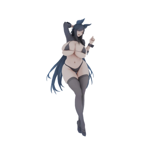 Anime Fox Girl Bikini 3D Model