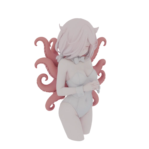 Bunny Girl with Tentacles 3D Model