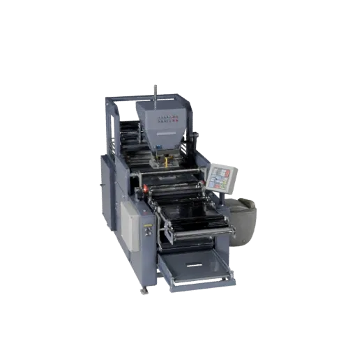 Automated Packing Machine Realistic 3D model, three-quarter studio render, showing painted steel, machine stations.