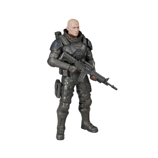 Sci-Fi NPC Soldier Character Model - Rigged
