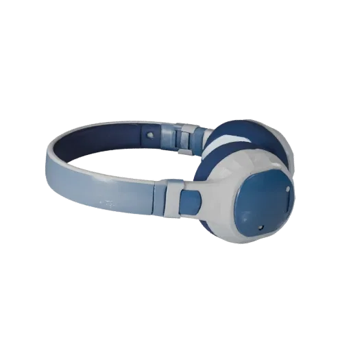 Sports Earbuds Low Poly 3D model, game viewport three-quarter view, showing soft ear pads, wearable scale.